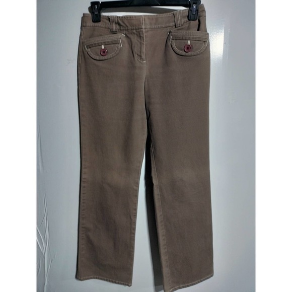 Ann Taylor LOFT dark tan jeans boot cut woman size 6 VINTAGE Y2K - Picture 1 of 6